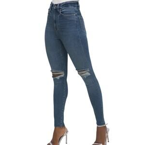 Good American Jean Good Waist Crop Skinny High Rise Super Stretch Blue533 00/24